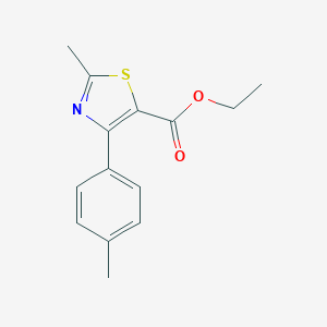 molecular formula C14H15NO2S B060355 Ethyl 2-methyl-4-(4-methylphenyl)thiazole-5-carboxylate CAS No. 159448-57-4