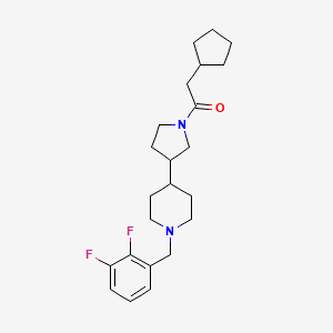 4-[1-(cyclopentylacetyl)-3-pyrrolidinyl]-1-(2,3-difluorobenzyl)piperidine