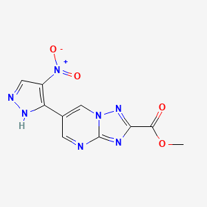 methyl 6-(4-nitro-1H-pyrazol-5-yl)-[1,2,4]triazolo[1,5-a]pyrimidine-2-carboxylate