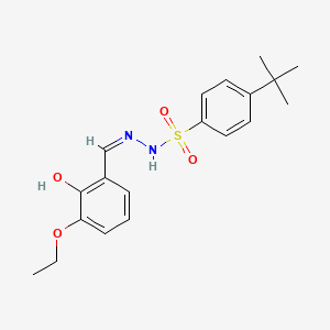 4-tert-butyl-N'-(3-ethoxy-2-hydroxybenzylidene)benzenesulfonohydrazide