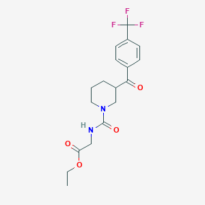 ethyl N-({3-[4-(trifluoromethyl)benzoyl]-1-piperidinyl}carbonyl)glycinate