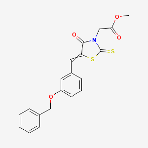 methyl {5-[3-(benzyloxy)benzylidene]-4-oxo-2-thioxo-1,3-thiazolidin-3-yl}acetate