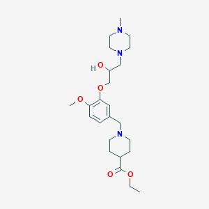 ethyl 1-{3-[2-hydroxy-3-(4-methyl-1-piperazinyl)propoxy]-4-methoxybenzyl}-4-piperidinecarboxylate