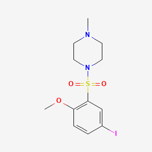 molecular formula C12H17IN2O3S B603557 1-(5-Iodo-2-methoxybenzenesulfonyl)-4-methylpiperazine CAS No. 1087640-71-8