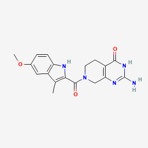 2-amino-7-[(5-methoxy-3-methyl-1H-indol-2-yl)carbonyl]-5,6,7,8-tetrahydropyrido[3,4-d]pyrimidin-4(3H)-one