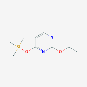 molecular formula C9H16N2O2Si B060356 2-Ethoxy-4-((trimethylsilyl)oxy)pyrimidine CAS No. 171109-23-2