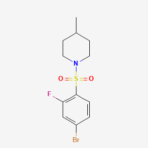 molecular formula C12H15BrFNO2S B603563 1-((4-Bromo-2-fluorophenyl)sulfonyl)-4-methylpiperidine CAS No. 1331186-01-6
