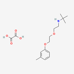 2-methyl-N-[2-[2-(3-methylphenoxy)ethoxy]ethyl]propan-2-amine;oxalic acid