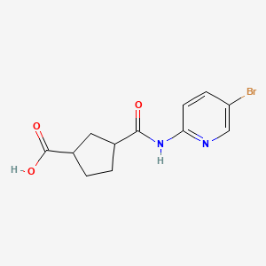 molecular formula C12H13BrN2O3 B603569 3-((5-Bromopyridin-2-yl)carbamoyl)cyclopentanecarboxylic acid CAS No. 1354488-71-3