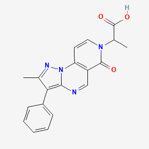 2-(2-methyl-6-oxo-3-phenylpyrazolo[1,5-a]pyrido[3,4-e]pyrimidin-7(6H)-yl)propanoic acid