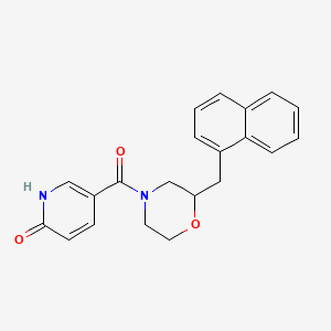 molecular formula C21H20N2O3 B6035696 5-{[2-(1-naphthylmethyl)-4-morpholinyl]carbonyl}-2-pyridinol 