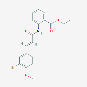 molecular formula C19H18BrNO4 B6035704 ethyl 2-{[3-(3-bromo-4-methoxyphenyl)acryloyl]amino}benzoate 