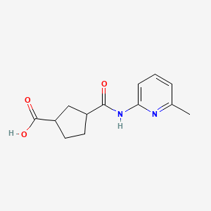 molecular formula C13H16N2O3 B603571 3-((6-Methylpyridin-2-yl)carbamoyl)cyclopentanecarboxylic acid CAS No. 1354488-66-6