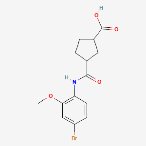 3-((4-Bromo-2-methoxyphenyl)carbamoyl)cyclopentanecarboxylic acid