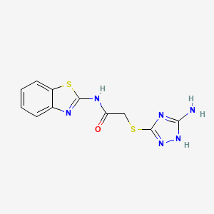 2-[(3-amino-1H-1,2,4-triazol-5-yl)thio]-N-1,3-benzothiazol-2-ylacetamide