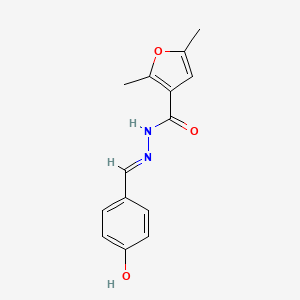 N-[(E)-(4-hydroxyphenyl)methylideneamino]-2,5-dimethylfuran-3-carboxamide