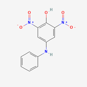 molecular formula C12H9N3O5 B603576 4-Anilino-2,6-dinitrophenol CAS No. 1354236-64-8