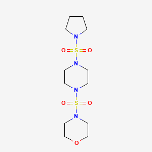 molecular formula C12H24N4O5S2 B603578 4-{[4-(1-Pyrrolidinylsulfonyl)-1-piperazinyl]sulfonyl}morpholine CAS No. 942842-47-9