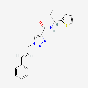 molecular formula C19H20N4OS B6035786 1-[(2E)-3-phenyl-2-propen-1-yl]-N-[1-(2-thienyl)propyl]-1H-1,2,3-triazole-4-carboxamide 