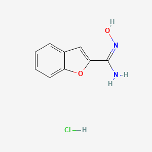 molecular formula C9H9ClN2O2 B6035797 N'-hydroxy-1-benzofuran-2-carboximidamide;hydrochloride 