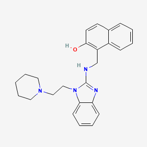 1-[({1-[2-(1-piperidinyl)ethyl]-1H-benzimidazol-2-yl}amino)methyl]-2-naphthol