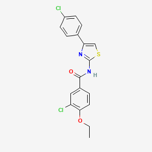 3-chloro-N-[4-(4-chlorophenyl)-1,3-thiazol-2-yl]-4-ethoxybenzamide