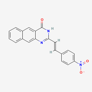 molecular formula C20H13N3O3 B6035827 2-[(E)-2-(4-nitrophenyl)ethenyl]-1H-benzo[g]quinazolin-4-one 