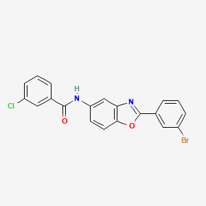 molecular formula C20H12BrClN2O2 B6035842 N-[2-(3-bromophenyl)-1,3-benzoxazol-5-yl]-3-chlorobenzamide 