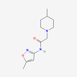 molecular formula C12H19N3O2 B6035865 N-(5-methyl-3-isoxazolyl)-2-(4-methyl-1-piperidinyl)acetamide 