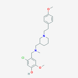 5-chloro-2-methoxy-4-{[({1-[2-(4-methoxyphenyl)ethyl]-3-piperidinyl}methyl)(methyl)amino]methyl}phenol