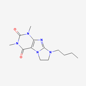 molecular formula C13H19N5O2 B6035890 6-Butyl-2,4-dimethyl-7,8-dihydropurino[7,8-a]imidazole-1,3-dione 