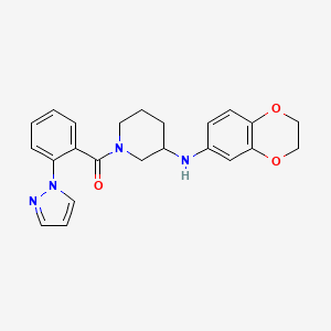 N-(2,3-dihydro-1,4-benzodioxin-6-yl)-1-[2-(1H-pyrazol-1-yl)benzoyl]-3-piperidinamine