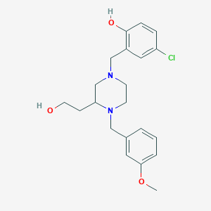 molecular formula C21H27ClN2O3 B6035908 4-chloro-2-{[3-(2-hydroxyethyl)-4-(3-methoxybenzyl)-1-piperazinyl]methyl}phenol 