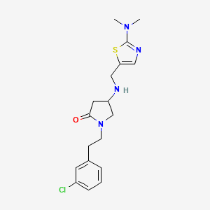 1-[2-(3-chlorophenyl)ethyl]-4-({[2-(dimethylamino)-1,3-thiazol-5-yl]methyl}amino)-2-pyrrolidinone