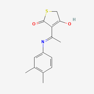 3-{1-[(3,4-dimethylphenyl)amino]ethylidene}-2,4(3H,5H)-thiophenedione