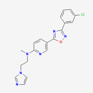 5-[3-(3-chlorophenyl)-1,2,4-oxadiazol-5-yl]-N-[2-(1H-imidazol-1-yl)ethyl]-N-methyl-2-pyridinamine