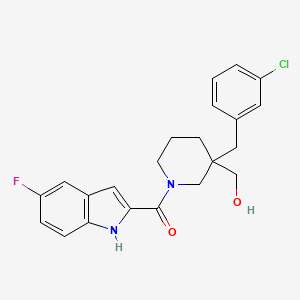 {3-(3-chlorobenzyl)-1-[(5-fluoro-1H-indol-2-yl)carbonyl]-3-piperidinyl}methanol