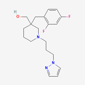 {3-(2,4-difluorobenzyl)-1-[3-(1H-pyrazol-1-yl)propyl]-3-piperidinyl}methanol