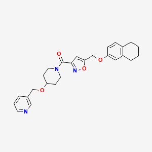 3-({[1-({5-[(5,6,7,8-tetrahydro-2-naphthalenyloxy)methyl]-3-isoxazolyl}carbonyl)-4-piperidinyl]oxy}methyl)pyridine