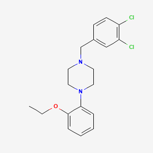 molecular formula C19H22Cl2N2O B6036026 1-[(3,4-Dichlorophenyl)methyl]-4-(2-ethoxyphenyl)piperazine 