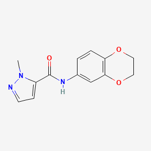 N-(2,3-dihydro-1,4-benzodioxin-6-yl)-1-methyl-1H-pyrazole-5-carboxamide