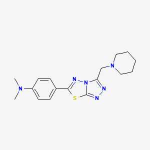N,N-dimethyl-4-[3-(piperidin-1-ylmethyl)[1,2,4]triazolo[3,4-b][1,3,4]thiadiazol-6-yl]aniline