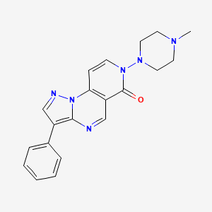 molecular formula C20H20N6O B6036061 7-(4-methylpiperazino)-3-phenylpyrazolo[1,5-a]pyrido[3,4-e]pyrimidin-6(7H)-one 