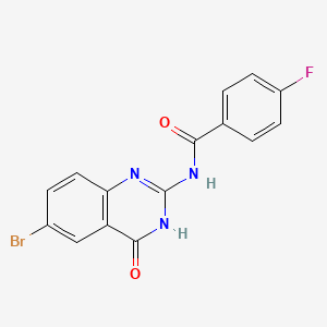 N-(6-bromo-4-oxo-1,4-dihydroquinazolin-2-yl)-4-fluorobenzamide