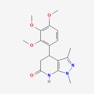 1,3-dimethyl-4-(2,3,4-trimethoxyphenyl)-1,4,5,7-tetrahydro-6H-pyrazolo[3,4-b]pyridin-6-one