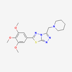 3-(1-Piperidinylmethyl)-6-(3,4,5-trimethoxyphenyl)[1,2,4]triazolo[3,4-b][1,3,4]thiadiazole