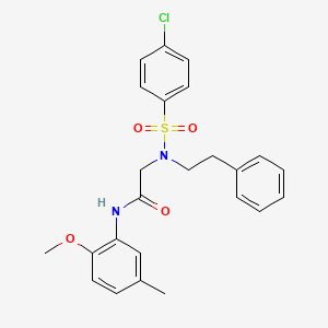 N~2~-[(4-chlorophenyl)sulfonyl]-N~1~-(2-methoxy-5-methylphenyl)-N~2~-(2-phenylethyl)glycinamide