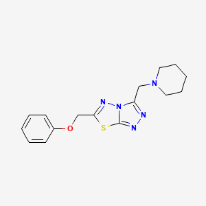 6-(Phenoxymethyl)-3-(piperidin-1-ylmethyl)[1,2,4]triazolo[3,4-b][1,3,4]thiadiazole