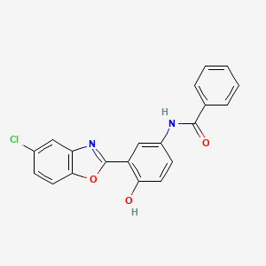 molecular formula C20H13ClN2O3 B6036127 N-[3-(5-chloro-1,3-benzoxazol-2-yl)-4-hydroxyphenyl]benzamide 