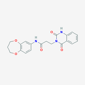 molecular formula C20H19N3O5 B6036147 N-(3,4-dihydro-2H-1,5-benzodioxepin-7-yl)-3-(2-hydroxy-4-oxoquinazolin-3(4H)-yl)propanamide 